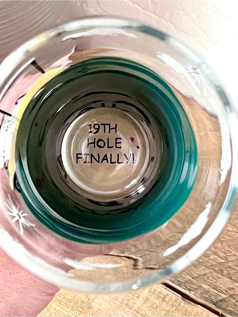 Vintage Lolita Hand Painted 19th Hole Golf Pilsner Beer Glass 22oz - Picture 5 of 6